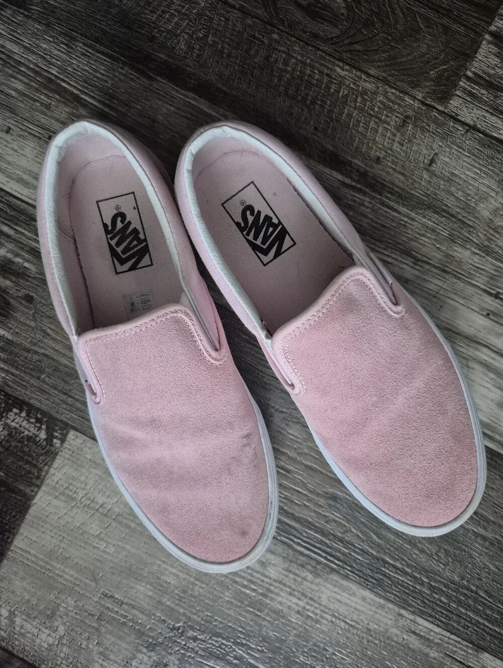 Vans Slip On Stackfrom Suede Sneakers Platform Rose Pink Size 9.5